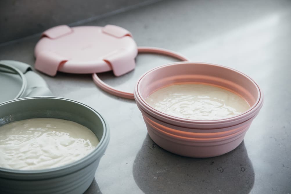 Add the batter to the bowl and bake!
